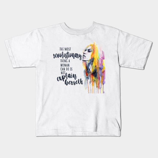 Revolutionary Woman - Glennon Doyle Kids T-Shirt by frickinferal